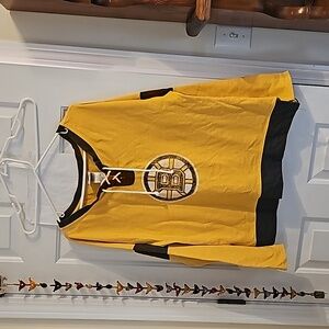 Vintage Boston Bruins jersey Boys L 12/14 cotton and polyester Knights Apparel